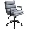Image de Chaise de bureau pivotante en tissu gris