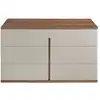 Image de Commode en bois gris et noyer