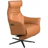 Image de Fauteuil Pivotant En Cuir Brun