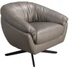 Image de Fauteuil Pivotant En Cuir Gris