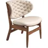 Image de Fauteuil En Similicuir Sable Et Noyer