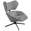 Image de Fauteuil pivotant en tissu noir et blanc