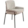 Image de Chaise En Tissu Gris Et Velours Marron