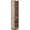 Image de Étagère Noyer Et Similicuir Taupe
