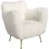 Image de Fauteuil En Tissu Blanc À Poils Longs