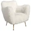 Image de Fauteuil en tissu blanc à poils longs ANGEL CERDA SL
