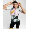Image de Maillot Siroko M2 Pinerolo manches courtes blanc vert rose femme - S