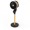 Image de Ventilateur sur pied fabrilamp bizancio 50 w 3 vitesses noir et hêtre 236941088