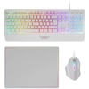 Image de Mars Gaming Mcp124w Clavier Souris Incluse Usb Azerty Français Blanc