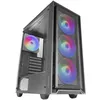 Image de Boîtier Gaming ATX - Mars Gaming - MC-AIR - 4 Ventilateurs FRGB 120mm - Panneau Mesh - Verre Trempé Noir