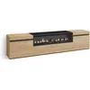 Image de Meuble TV Banc Télé 200x35x45cm Pour les TV jusquà 80 feu électrique Chêne et noir RF2151