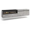 Image de Meuble TV Banc Télé 200x35x45cm Pour les TV jusquà 80 feu électrique Suspendu Mural Ciment RF2219