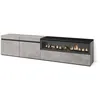 Image de Meuble TV Banc Télé 200x35x45cm Pour les TV jusquà 80 Cheminée électrique Ciment RF2229