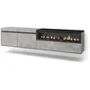 Image de Meuble TV Banc Télé 200x35x45cm Pour les TV jusquà 80 feu électrique Suspendu Mural Ciment RF2231