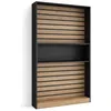 Image de Étagère Bibliothèque Étagère de Rangement 110x186x25cm Salon Salle à manger Bureau Chêne et noir RF2323