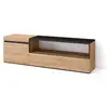 Image de Meuble tv banc télé grand espace de rangement 150x35x45cm pour les tv jusqu'à 65 pouces meubles de salon style moderne chêne et noir 53_9