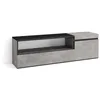 Image de Meuble TV Banc Télé espace de Rangement 150x35x45cm Pour TV jusquà 65 Gris Ciment RF2463