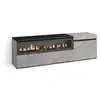 Image de Meuble tv banc télé grand espace de rangement 150x35x45cm pour les tv jusqu'à 65 pouces cheminée électrique style moderne ciment 56_5