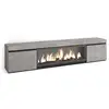 Image de Meuble tv banc télé grand espace de rangement 208x35x45cm pour les tv jusqu'à 80 cheminée électrique xxl style moderne ciment 415_21