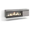 Image de Meuble TV Banc Télé 160 Pour les TV jusquà 65 Cheminée électrique XXL Suspendu Mural Ciment RF3241
