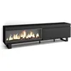 Image de Meuble TV Banc Télé 210 Pour les TV jusquà 80 feu électrique XXL Design industriel Noir RF3258