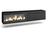 Image de Meuble TV Banc Télé 210 Pour les TV jusquà 80 Cheminée électrique XXL Suspendu Mural Noir RF3261
