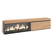 Image de Meuble TV Banc Télé 210 Pour les TV jusquà 80 208x35x45cm Cheminée électrique XXL Beige RF3273