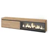 Image de Meuble TV Banc Télé 210 Pour les TV jusquà 80 Cheminée électrique XXL Beige RF3275