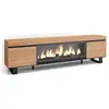 Image de Meuble tv banc télé grand espace de rangement 208x35x57cm pour les tv jusqu'à 80 cheminée électrique xxl design industriel style moderne chêne 414_22