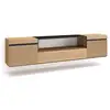 Image de Meuble tv banc télé grand espace de rangement 200x35x45cm pour les tv jusqu'à 80 suspendu mural style moderne chêne 429_19
