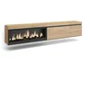 Image de Meuble TV Banc Télé 237x35x45 cm TV grand format Cheminée électrique XXL Suspendu Mural Chêne RF3591
