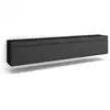Image de Meuble tv banc télé grand espace de rangement 240x35x45cm suspendu mural style moderne noir 502_3