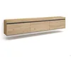 Image de Meuble TV Banc Télé 240x35x45 cm Suspendu Mural Chêne RF3600