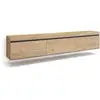 Image de Meuble tv banc télé grand espace de rangement 240x35x45cm suspendu mural style moderne chêne 501_3