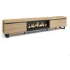 Image de Meuble TV Banc Télé 288x35x57 cm TV grand format Cheminée électrique XXL Design industriel Chêne RF3622