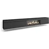 Image de Meuble TV Banc Télé 317x35x45 cm feu électrique XXL Suspendu Mural Noir RF3673