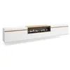 Image de Meuble TV Banc Télé 288x45x35 cm TV grand format Cheminée électrique Suspendu Mural Blanc et Chêne Soft RF3786