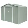 Image de Abri De Jardin En Métal Gardiun Leeds 5,30 M² Extérieur 277x191x202 Cm Acier Galvanisé Vert Clair