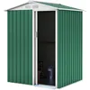 Image de Abri De Jardin Métallique Gardiun Milton 2 M² 130x155x186 Cm Porte Coulissante Vert