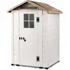 Image de Abri De Jardin En Résine Gardiun Tuscany Evo 120 2 M² 137x144x214 Cm Blanc/beige
