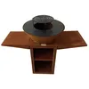 Image de Barbecue avec plaque ronde grill et support
