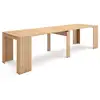 Image de Table console extensible console meuble 58 à 302x90x77cm pour 14 personnes table à manger style moderne chêne EX300ROC2018S