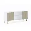 Image de Meuble tv 140 wind blanc-chêne 140x40x57cm TV140WINDBLAPUCC