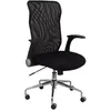 Image de Chaise de bureau ergonomique PIQUERAS Y CRESPO Modèle 4031 - Tissu noir - Accoudoirs rétractables et inclinables