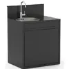 Image de Meuble De Cuisine Extérieure Support Évier 80 Cm, Acier, 1 Porte, Série N