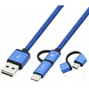 Image de Câble Usb Vers Micro Usb Et Usb C Coolbox Coo-cab-u2mc-bl