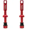 Image de Valves Tubeless Töls Aluminium Presta 44 mm rouge clair