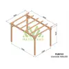 Image de Pergola en bois lamellé-collé grenoble 400 x 300 cm - maderland