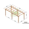 Image de Pergola en bois lamellé-collé grenoble 600 x 300 cm - maderland
