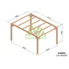Image de Pergola en bois lamellé-collé lille 400 x 300 cm - maderland